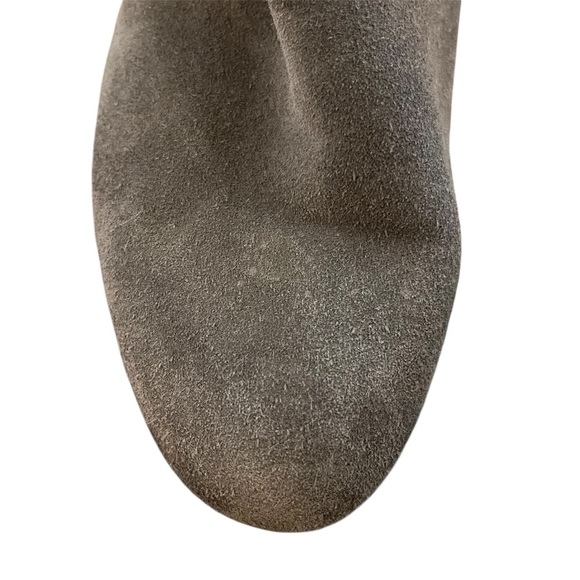 Vince Camuto Sabana Knee High Suede Grey Round Toe Boots with Stacked Heel - Picture 14 of 16